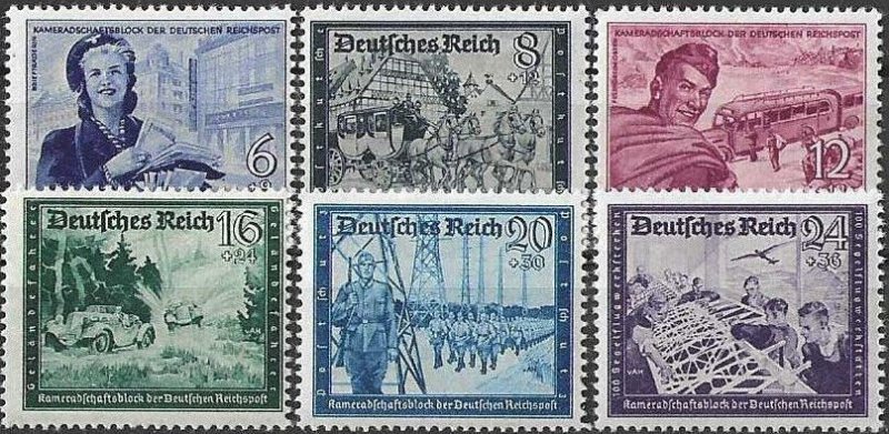 1944 Austria in the III. Reich Horses, Coach, Bus, Oldtimer, Planes VF/MNH!