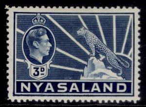 NYASALAND PROTECTORATE GVI SG134, 3d blue, M MINT.