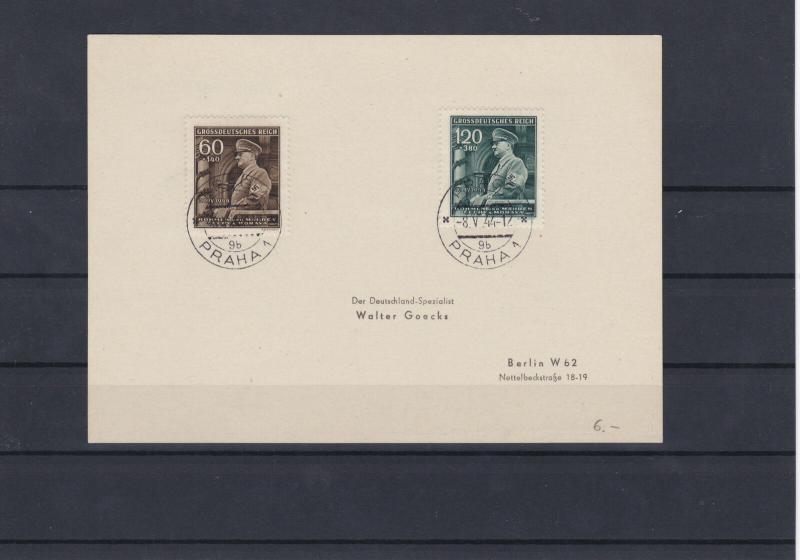 Bohemia +Moravia 1944 Special Cancelled Stamps Card Ref: R7025