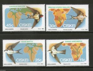 Ciskei 1984 Migratory Birds Maps Nests Fauna Wildlife Animals Sc 73-6 MNH # 2830