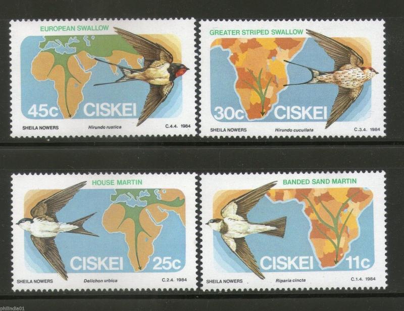 Ciskei 1984 Migratory Birds Maps Nests Fauna Wildlife Animals Sc 73-6 MNH # 2830