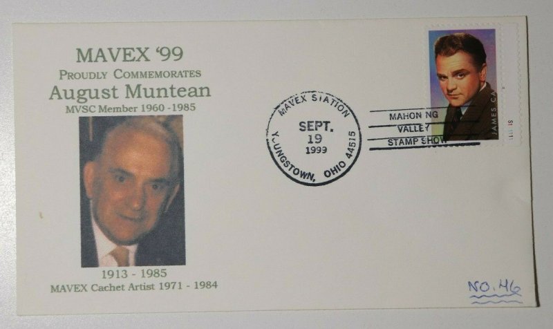 MAVEX Sta Youngstown OH 1999 Commenorates August Muntean Philatelic Expo Cover