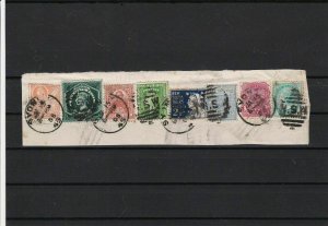 new south wales early multi stamps cancelled on piece ref r11579