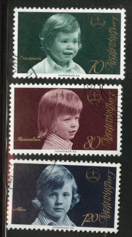 LIECHTENSTEIN Scott 553-555 Used CTO 1975 short stamp set