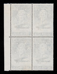 AUSTRALIA #310 SIR CHARLES KINGSFORD SMITH SOUTHERN CROSS 1958 BLK OF 4 MNH-OG