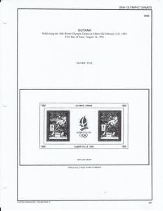 25th OLYMPIC GAMES ALBUM PAGES IMPERF PAGES - SPECIAL SALE