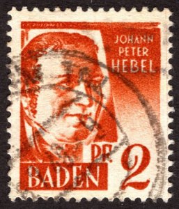 1948, Baden 2Pf, Used, Sc 5N14