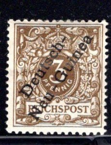 German New Guinea (DNG) #1,  mint hinged, creased, signed CV $8.00