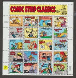 U.S.  Scott #3000 Comic Strip Classics - Highlighted UM Plate - Mint NH Sheet