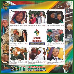 Stamps. Famous people. Nelson Mandela 2019 year 1 sheet perforated