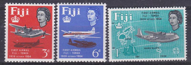 Fiji 208-10 MNH 1964 First Airmail