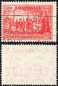 Australia SG193a 1937 Foundation of NSW 2d with TAIL FLAW Cat 140 pounds