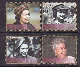 Nauru-Sc#491-4- id8-used set-QEII-50th Reign-2002-