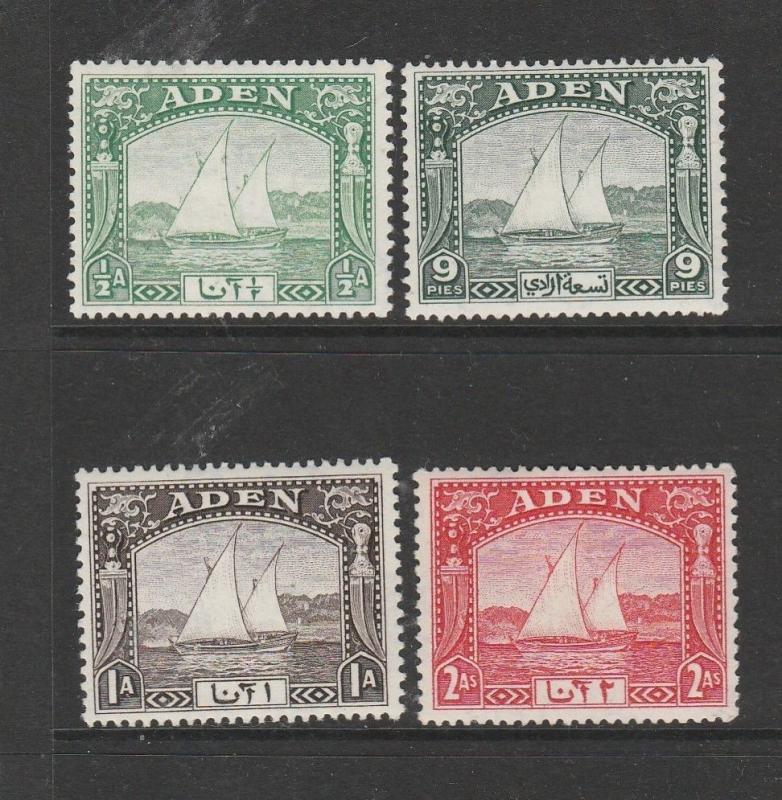 Aden 1937 dhows 1st 4 vals to 2a MM SG 1/4