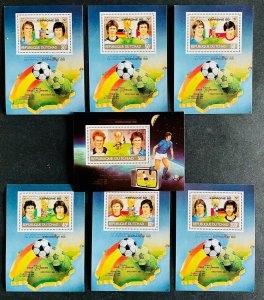 S/S & Deluxe Blocks Stamps Spanish WorldCup 82 Players and Results/Chad Perf.-