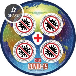 DJIBUTI - 2020 - Stop COVID-19 - Perf 4v Sheet  - Mint Never Hinged