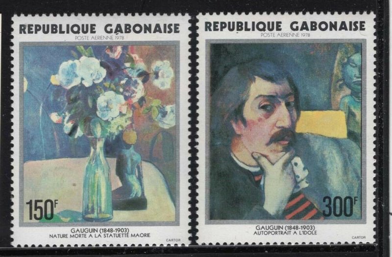 Gabon 1978 Paul Gauguin Paintings set Sc# C204-05 NH