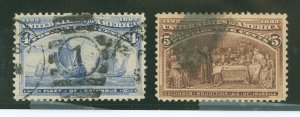 United States #233-234 Used Multiple