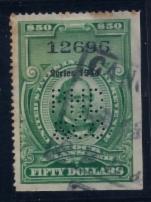 US Stock Transfer Stamp #RD181 Perf Initialed