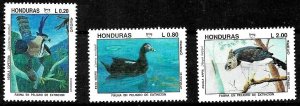 HONDURAS 1993,UPAEP AMERICA FAUNA,BIRDS YV 837-9 MNH