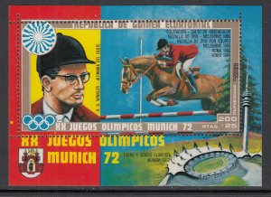 Equatorial Guinea 72123 Summer Olympics Horses Souvenir Sheet MNH VF