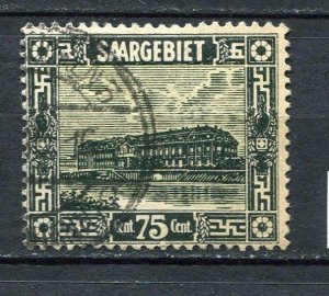 Germany SAAR 1922 MI 93I Plate ERROR White spot Used CV 180 euro 3971