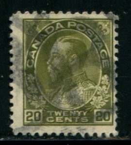 119 Canada 20c King George V Admiral Issue, used