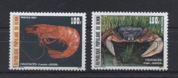 Benin Crabs/Marine Life 1987 Mi#457-458 MNH