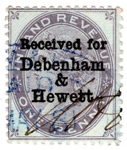 I.B QV Commercial Overprint : Debenham & Hewett