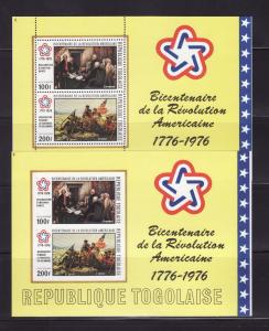 Togo C273a Perf and Imperf Set MNH American Bicentennial (A)