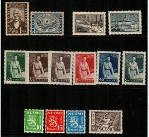 Finland Scott 180 // 305 Mint hinged sets (Catalog Value $51.75)