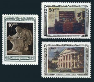 Russia 1435-1437/1,hinged.Michel 1442-1444. Vladimir Lenin,26th death Ann.1950.