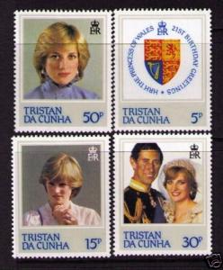 TRISTAN DA CUNHA Sc# 310 - 318 MNH FVF Set4 Diana Arms