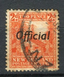 NEW ZEALAND; 1930s early OFFICIAL Pictorial issue fine used 2d. value