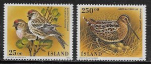 Iceland Scott #'s 808 - 809 MNH