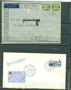 NETHERLANDS 1941  CENSORED  AIR COVER + ROCKET MAIL FDC