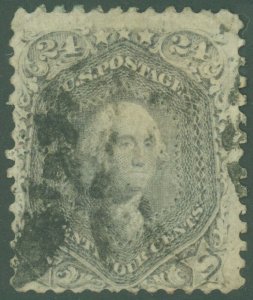 US Scott #78 24¢, Used With Small Flaws, SCV $400.00! Washington (SK)
