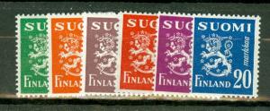 Finland 291-6 MNH CV $38.80