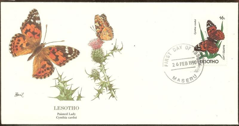 Lesotho FDC SC# 766 Painted Lady Butterfly L55 