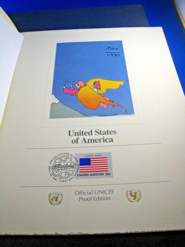 OFFICIAL UNICEF PROOF EDITION - 1980 FLAGS FIRST DAY CANCELS    (brig)