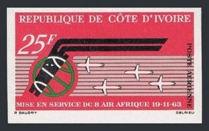 Ivory Coast C26 imperf,MNH.Michel 256. Air Afrique 1966.