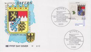 GERMANY BUND [1992] MiNr 1587 F8 ( FDC ) [01] Plattenfehler