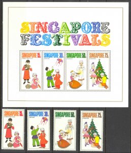 Singapore Sc# 138-141a MNH 1971 Christmas