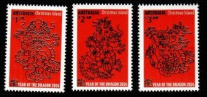 CHRISTMAS ISLAND 2024 CHINESE NEW YEAR YEAR OF THE DRAGON MNH