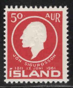 ICELAND Scott 335 MNH** 1961 embossed stamp