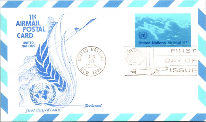 United Nations, New York, Government Postal Card, Worldwide First Day Cover