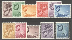SEYCHELLES #125 : 142 Mint NH - 1938-41 K G VI Pictorial Issue