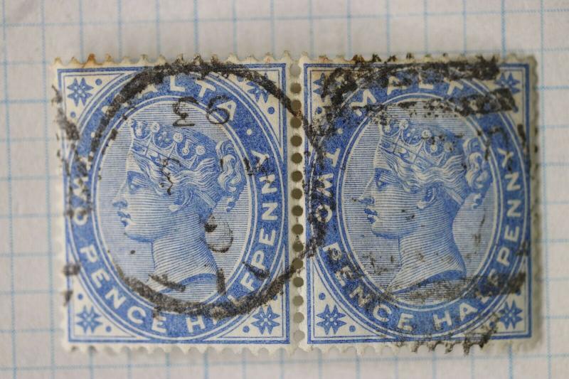 Malta sc#11 used pair 1893