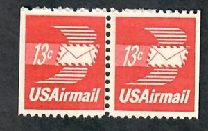 C79 Winged Envelope MNH pair from booklet