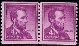 1058I 4 cent 1958 Abraham Lincoln CP Stamp mint OG NH VF